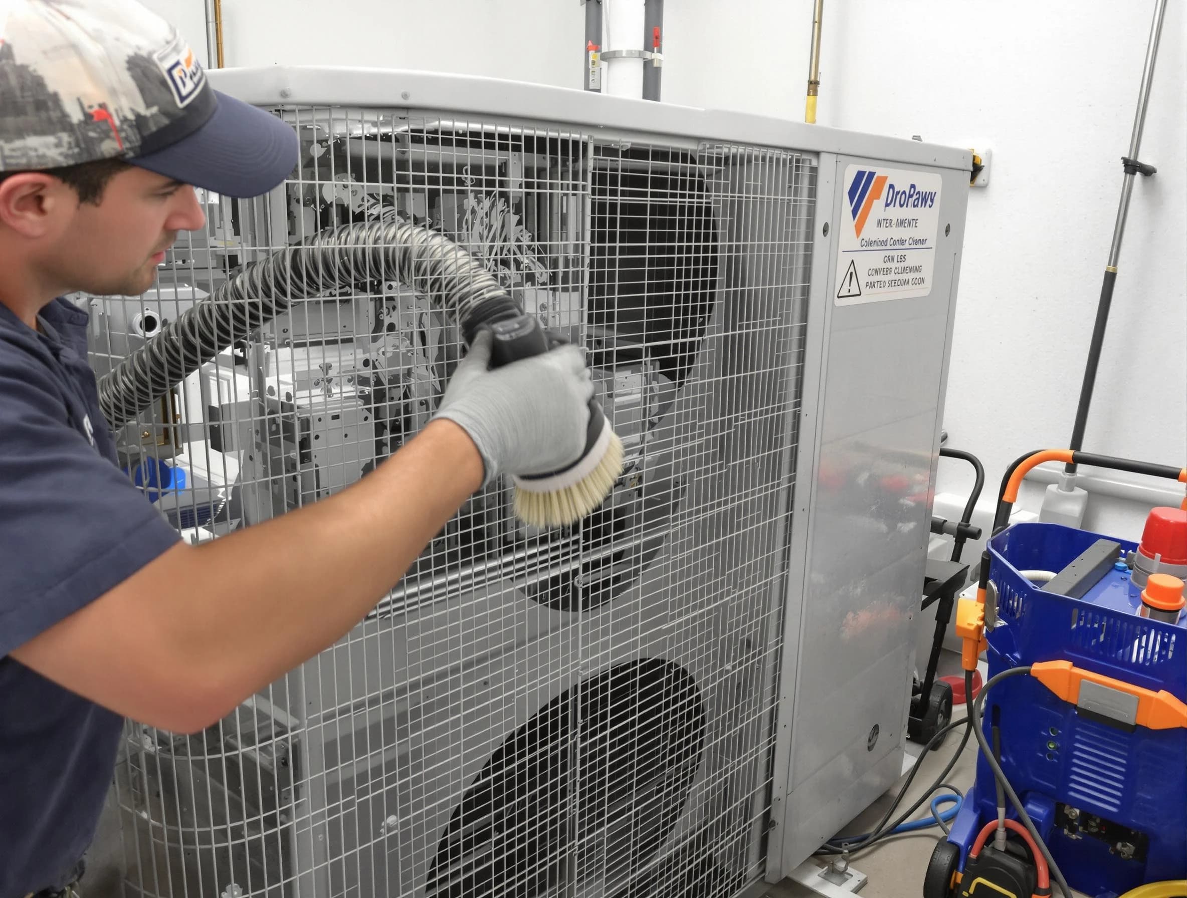 Lynn Air Duct Cleaning specialist performing precision AC coil cleaning for improved system performance in Lynn
