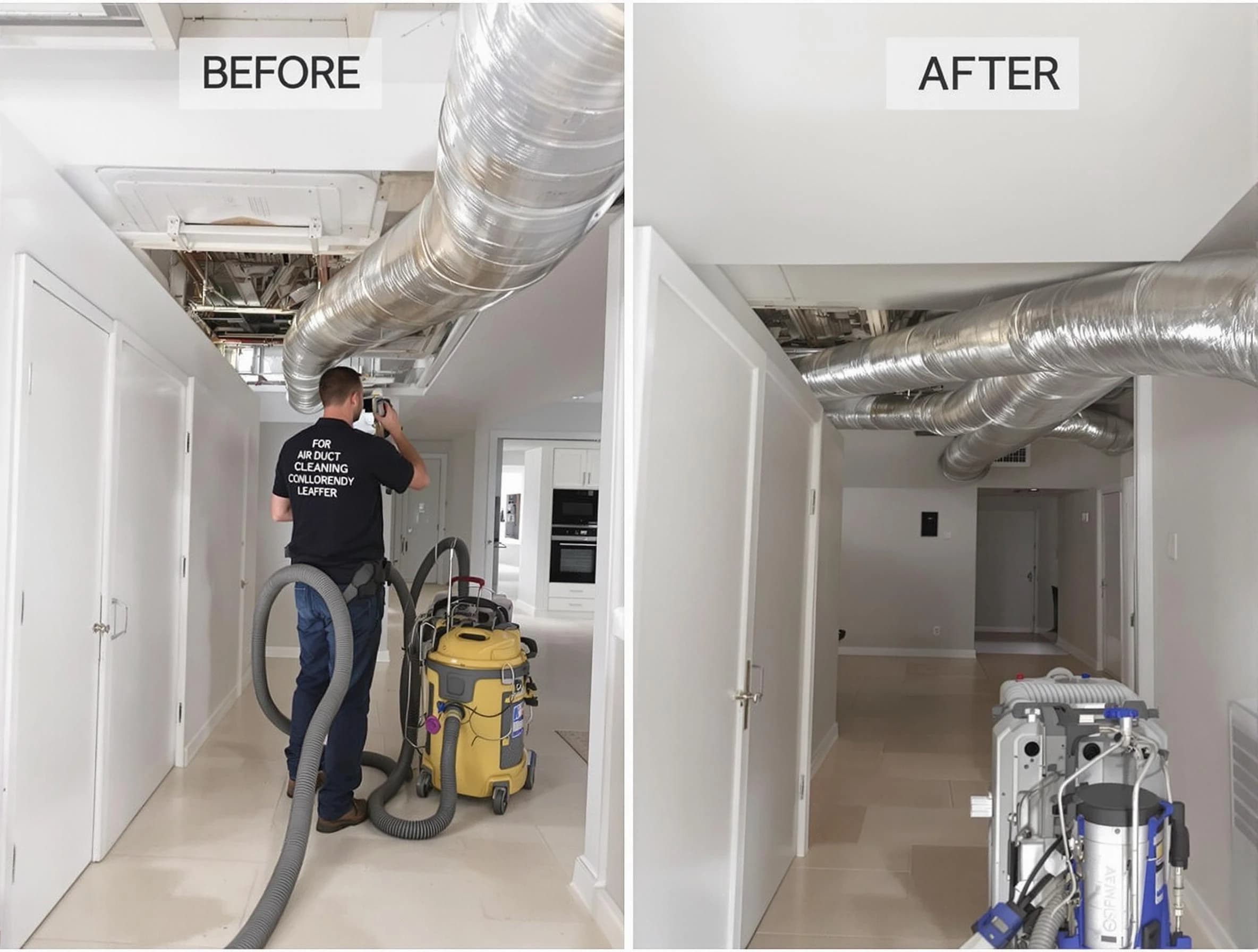 Lynn Air Duct Cleaning professional performing thorough air duct cleaning in Lynn