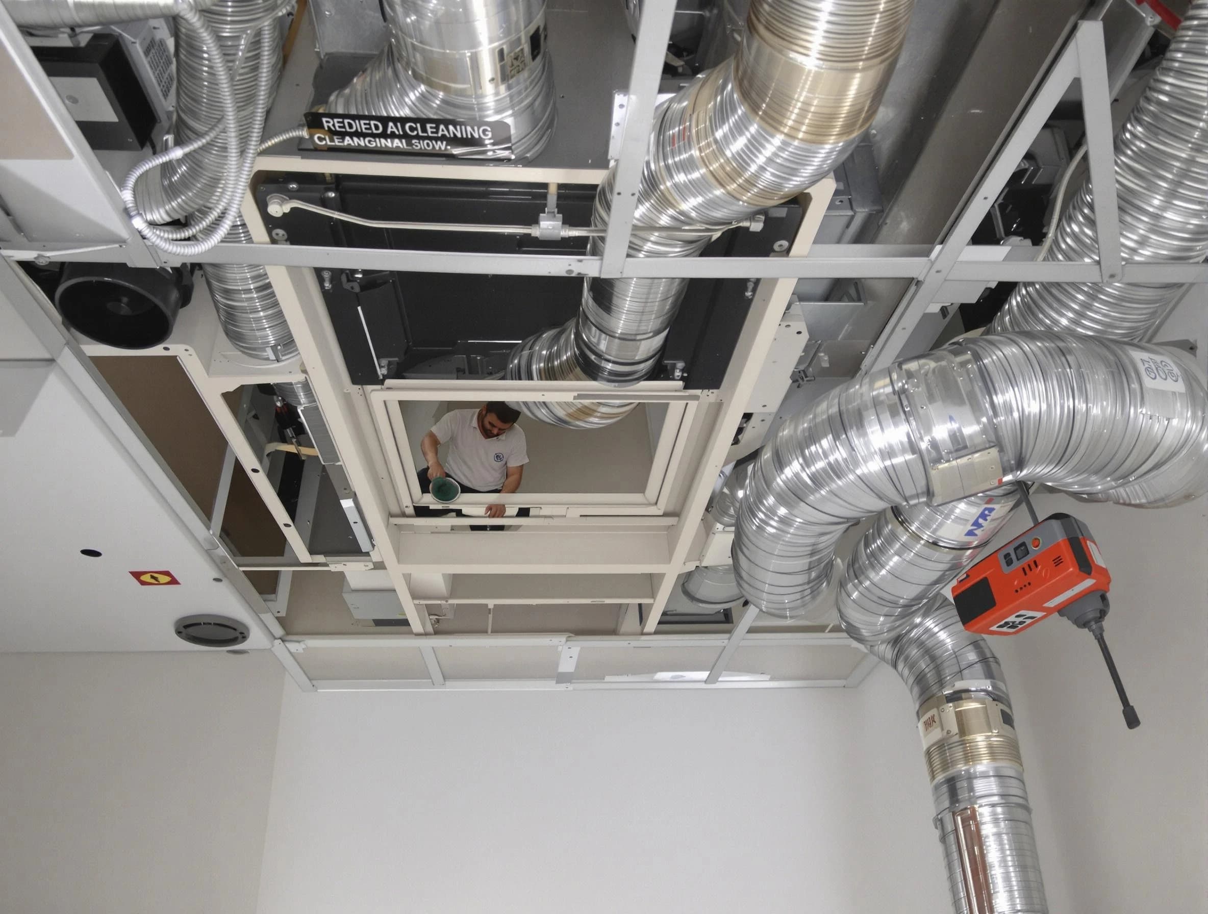 Lynn Air Duct Cleaning technician performing detailed central duct system cleaning in Lynn