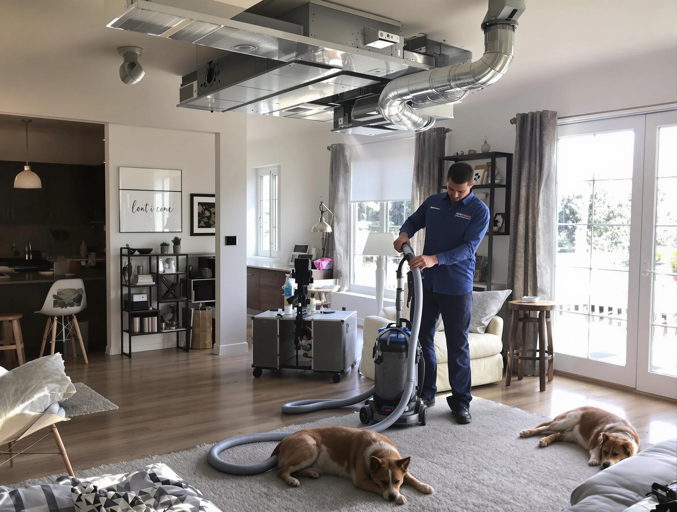 Lynn Air Duct Cleaning technician performing detailed indoor duct cleaning for improved air quality in Lynn