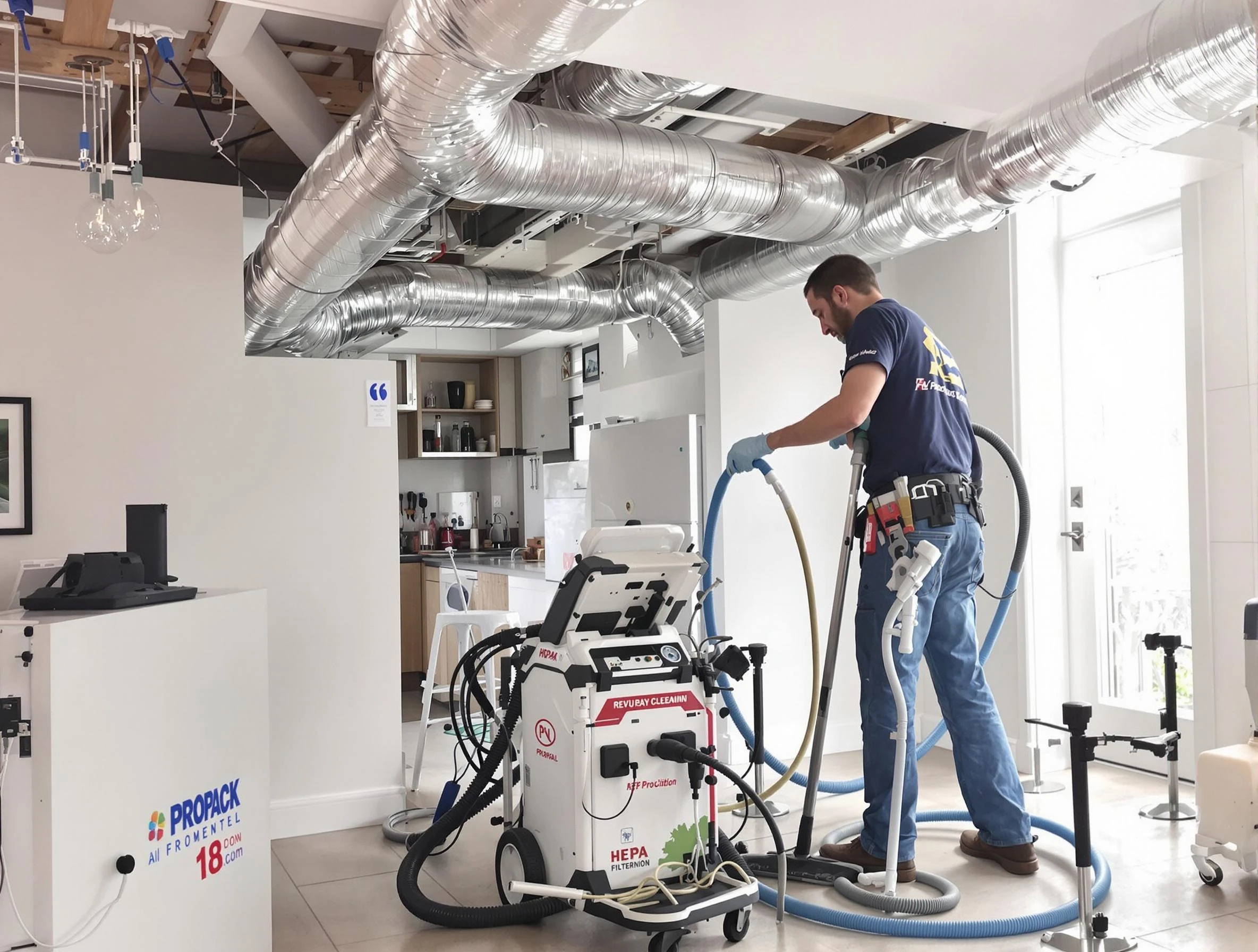 Lynn Air Duct Cleaning technician performing advanced pure duct cleaning with specialized equipment in Lynn